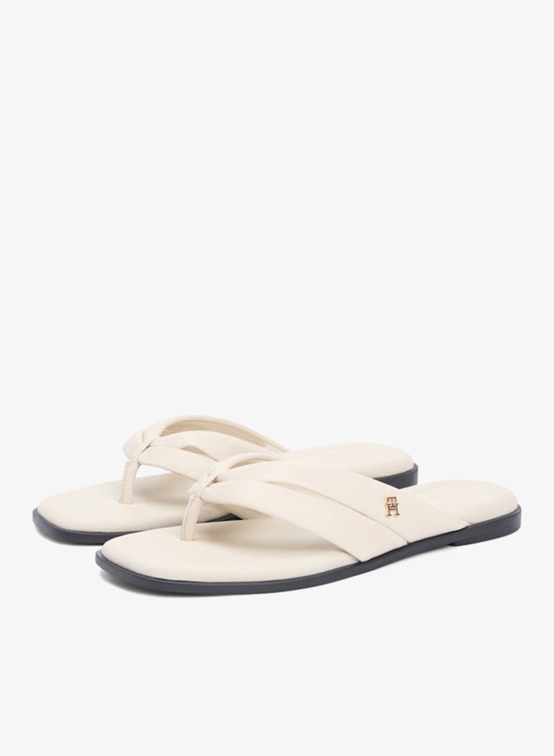 TOMMY HILFIGER Leather Toe Post Flip Flops - Image 3
